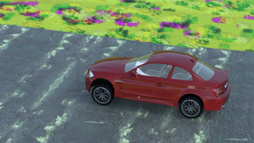 Animated BMW using addOn RigACar preview image
